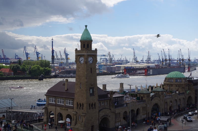 The Port of Hamburg viewed from above Landungsbrücken. © Mia Bennett 2014. 