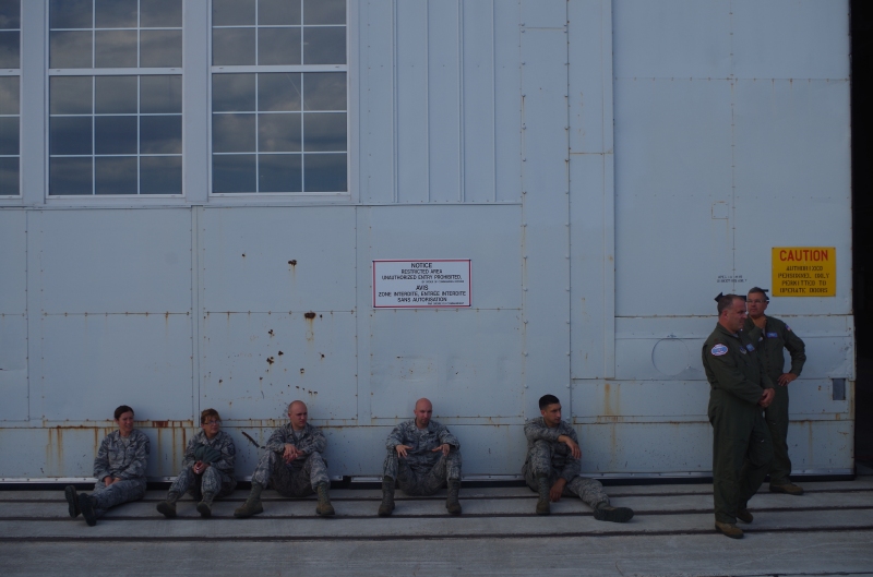 U.S. Air National Guardsmen in Goose Bay. © Mia Bennett, August 2014.
