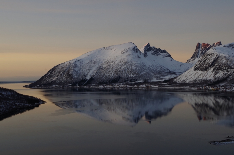 The view over Senja, Norway. January 2014.
